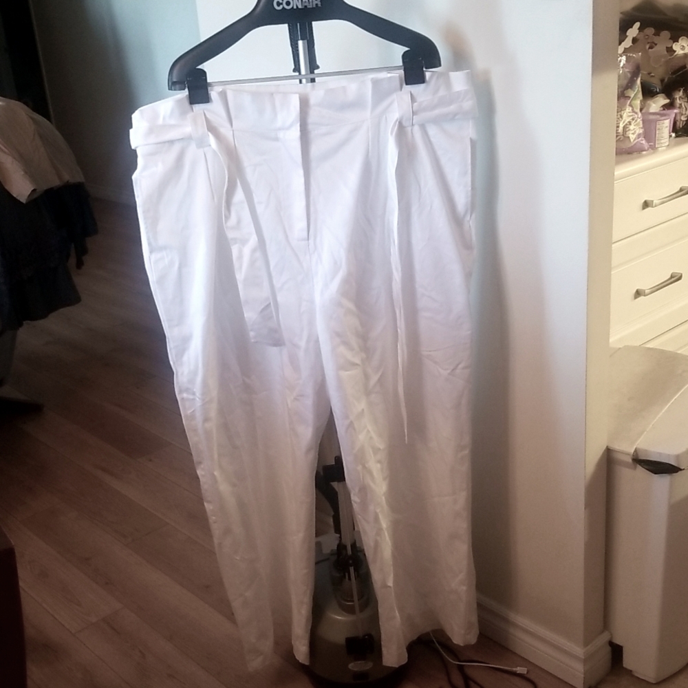 Mark White Paperbag Waist Jeans Wide Leg 22